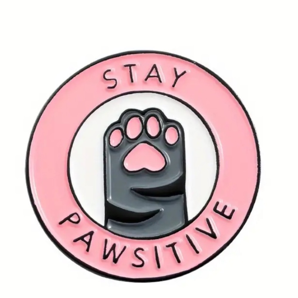 Cat Brooch Pin | Stay Pawsitive